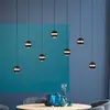 Image de SCHÖNER WOHNEN suspension LED Lini noire à 7 lampes longue 3 000 K