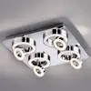 Image de JUST LIGHT. GmbH Plafonnier LED carré Tim avec huit anneaux