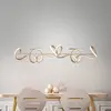 Image de JUST LIGHT. GmbH Suspension LED Curls, laiton, métal, 99 cm de long, intensité variable