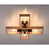 Image de JUST LIGHT. GmbH Plafonnier Frame en bois, à quatre lampes