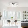 Image de JUST LIGHT. GmbH Plafonnier LED Ivanka, trois anneaux, noir