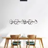 Image de JUST LIGHT. GmbH Suspension LED Curls, noir, métal, longueur 99 cm, intensité variable