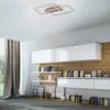 Image de JUST LIGHT. GmbH Plafonnier LED Iven, à intensité variable, acier/bois, 50,4 x 42 cm