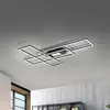 Image de JUST LIGHT. GmbH Plafonnier LED Asmin, CCT, noir, 98,9x69,4cm