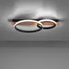 Image de JUST LIGHT. GmbH Plafonnier LED Trooper, décor en bois, à 2 lampes