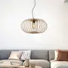 Image de JUST LIGHT. GmbH Suspension Racoon avec abat-jour en bois