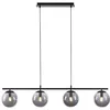 Image de Just Light. Suspension salle à manger plafonnier verre fumé 4 ampoules