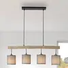 Image de JUST LIGHT. GmbH Suspension Green Tribu, abat-jour papier, 4 lampes