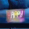 Image de JUST LIGHT. GmbH Lampe de table LED Neon Happy, USB