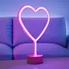 Image de JUST LIGHT. GmbH Lampe de table LED Neon Coeur, batterie