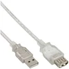 Image de InLine 34605 Câble USB 2.0 A M/F 5 m Transparent