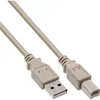 Image de InLine 34535H Câble USB 2.0 AM/BM Contacts dorés 3 m Beige
