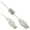 Image de InLine 34510 Câble USB 2.0 AM/BM 1 m Transparent