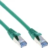 Image de InLine Câble patch RJ-45 (M)   RJ-45 (M)   10 m   Câble SSTP   (CAT 6a)   pressé, sans halogène, avec manchon de protection   Vert