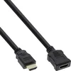 Image de InLine 17631 G Rallonge HDMI High Speed mâle vers Femelle Contacts plaqués Or 1 m Noir
