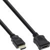 Image de InLine 17637 G Rallonge HDMI High Speed mâle vers Femelle Contacts plaqués Or 7,5 m Noir