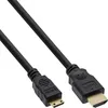 Image de InLine HDMI Mini Kabel, High Speed HDMI Cable, Stecker A Auf C, verg. Kontakte, Schwarz, 10m