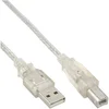 Image de InLine 34505T câble USB 0,5 m USB A USB B Transparent