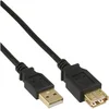 Image de InLine 34618S Câble USB 2.0 Contacts dorés AM/AF 2 m Noir