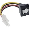 Image de InLine 29660W Câble Adaptateur d'alimentation SATA 1 Prise Femelle 8,89 cm vers fiche SATA 15 Broches coudée avec Languette 0,06 m