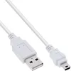 Image de InLine 0.5m USB câble USB 0,5 m USB A Mini-USB B Blanc - Câbles USB (0,5 m, USB A, Mini-USB B, 2.0, Male connector / Male connector, Blanc)