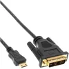 Image de InLine 17474P Câble HDMI Mini HDMI C Mâle vers DVI 18 + 1 Câble 0,5 m Noir avec Contacts plaqué Or