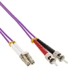 Image de InLine 25m LC/St câble de Fibre Optique OM4 Multicolore, Violet