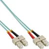 Image de InLine 15m SC/SC câble de Fibre Optique OM3 Turquoise