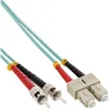 Image de InLine 0.5m, SC/St câble de Fibre Optique 0,5 m OM3 Turquoise