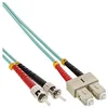 Image de InLine SC/St, 5 m câble de Fibre Optique 2X SC 2X St OM3 Turquoise