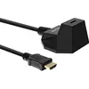 Image de InLine 17535s Rallonge HDMI avec Pied et High Speed avec Ethernet 4 K2 k erauf à Douille Femelle 5 m Noir/Or