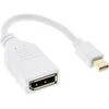 Image de InLine 17150 W Câble Adaptateur Mini DisplayPort mâle vers DisplayPort Femelle, 4 K2 k, 0.15 m Blanc