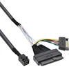 Image de InLine 29620 A u.2 Câble de raccordement, SSD avec u.2 (SFF-8639) sur SFF 8643 et Courant, 0,5 m Noir