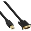 Image de InLine Q-17223 Mini DisplayPort vers connecteur DVI-D (24 + 1) mâle 3 m Noir