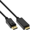 Image de InLine 17186I câble vidéo et adaptateur 0,5 m DisplayPort HDMI Type A (Standard) Noir