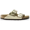 Image de Birkenstock pour femme. 1016110 Sandales en Cuir Arizona Birko Flor (Coupe Régulière) doré (36), Plat, Aucun, Casuel