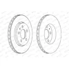 Image de FERODO DDF1154C 2x Disque de frein Arrière Ø256mm Hauteur: 36mm Épaisseur: 22mm ventilé Compatible avec VW Golf 4 3/5 portes 1J1 Golf 4 Variant 1J5, AUDI A3 3/5 portes 8L1 TT Coupé 8N3, SEAT