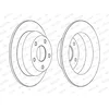 Image de FERODO BRAKE DISC, DDF1553C, REAR, FOR JEEP CHEROKEE 1983-2001, OE-MATCHING QUALITY, SMOOTH & QUIET PERFORMANCE