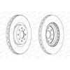 Image de FERODO DDF1773C 2x Disque de frein Avant Ø305mm Hauteur: 44,8mm Épaisseur: 28mm ventilé Compatible avec ABARTH PUNTO 199 PUNTO EVO 199 Grande Punto 199