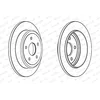 Image de FERODO BRAKE DISC, DDF1813C, REAR, FOR JEEP COMMANDER 2005-2010, OE-MATCHING QUALITY, SMOOTH & QUIET PERFORMANCE