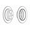 Image de FERODO BRAKE DISC, DDF678C, REAR, FOR SUBARU FORESTER 1997-2002, OE-MATCHING QUALITY, SMOOTH & QUIET PERFORMANCE