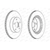 Image de FERODO DDF1009C 2x Disque de frein Avant Ø302mm Hauteur: 46,2mm Épaisseur: 18mm ventilé Compatible avec TOYOTA RAV 4 I SXA1 RAV 4 SXA1