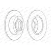 Image de FERODO DDF1033C 2x Disque de frein Arrière Ø245mm Hauteur: 53,8mm Épaisseur: 10mm Cercle de percage -Ø: 112mm Plein Compatible avec AUDI A6 C5 Avant 4B5 A6 C5 Berline 4B2