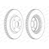 Image de FERODO DDF1105C 2x Disque de frein Avant Ø257mm Hauteur: 47mm Épaisseur: 24mm ventilé Compatible avec MAZDA 323 F VI BJ FAMILIA VI BJ