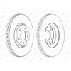 Image de FERODO DDF1215C 2x Disque de frein Avant Ø302mm Hauteur: 45mm Épaisseur: 28mm ventilé Compatible avec SAAB 9-3 YS3F, OPEL Vectra C CC Z02 Vectra C Berline Z02