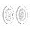Image de FERODO DDF1285C 2x Disque de frein Arrière Ø294mm Hauteur: 74,5mm Épaisseur: 19mm ventilé Compatible avec BMW 3 Berline E46 3 Coupé E46 3 Touring E46 3 Cabriolet E46 3 Compact E46