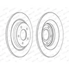 Image de FERODO BRAKE DISC, DDF1547C, REAR, FOR MAZDA 5 2005-2010, OE-MATCHING QUALITY, SMOOTH & QUIET PERFORMANCE