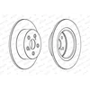 Image de FERODO BRAKE DISC, DDF1556C, REAR, FOR TOYOTA AVENSIS 1997-2003, OE-MATCHING QUALITY, SMOOTH & QUIET PERFORMANCE