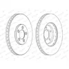 Image de FERODO DDF1648C 2x Disque de frein Avant Ø320mm Hauteur: 43mm Épaisseur: 30mm ventilé Compatible avec JAGUAR S-Type X200, DAIMLER Super Eight X350