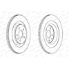 Image de FERODO DDF1667C 2x Disque de frein Arrière Ø330mm Hauteur: 36,4mm Épaisseur: 22mm ventilé Compatible avec AUDI A4 B8 Avant 8K5 Q5 8RB A4 B8 Berline 8K2 Q5 Van 8RB